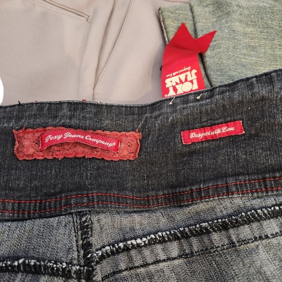 *NEW* FOXY  Tall Black size 7 ripped jeans low waist skinny - Picture 6 of 16